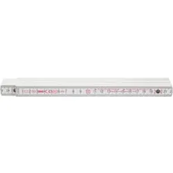 BMI Holz-Gliedermaßstab weiß, Länge: 2m