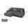 altdecor Ecksofa Cord 2-Sitzer Dunkelgrau