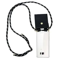 Cadorabo Hülle für Samsung Galaxy NOTE 5 Schutzhülle in Schwarz Handy Kette Silikon Kordel abnehmbares Etui