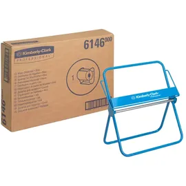 Kimberly-Clark Putztuchrollenhalter 6146, Wandhalter, für Rollen bis 44 cm, Metall, blau