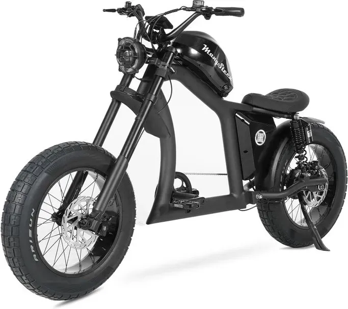 Mangosteen FT02 E-Bike, 750W, 48V 22,5Ah, 25 km/h, Elektrofahrrad mit 20-Zoll-Fettreifen, Doppelaufhängung & Hydraulischer Scheibenbremse, Reichweite bis 75 km, Elektrofahrrad für Erwachsene, Schwarz