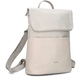 Damen City-Rucksack wasserabweisend KIM KIR 110 (6/9 Liter) Daypack Bicolor urbaner Canvas-Stil, wasserdichter Reißverschluss gepolsterter Rücken funktional & praktisch gute Innenausstattung (sand)