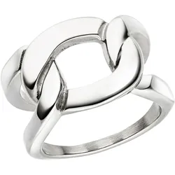 Fingerring JOBO Gr. 58, silber (edelstahlfarben), Fingerringe, Damen, 58, Edelstahl, Edelstahl breit