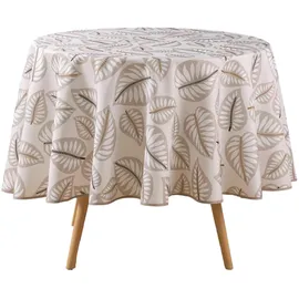 bricoline Tischdecke Alma Ø 180 cm Beige
