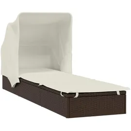 vidaXL Sonnenliege 213 x 63 x 97 cm Braun