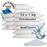 BlueCraft 12x 1 kg Raum Luft-Entfeuchter Granulat im Vliesbeutel