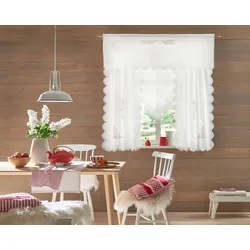 Gardine "Wolfgangsee" Gr. 6, weiß, B:90cm H:240cm, Baumwolle, HOSSNER - ART OF HOME DECO, Gardinen