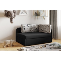 Fun Möbel Kindersofa Sofa Kindersofa Schlafsofa inkl. Bettkasten MAILO Seite Li o. Re, mit Schlaffunktion schwarz