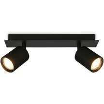 Briloner Deckenlampe 2-flammig schwenkbar 32 x 7 x 9 cm Schwarz