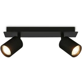 Briloner Deckenlampe 2-flammig schwenkbar 32 x 7 x 9 cm Schwarz