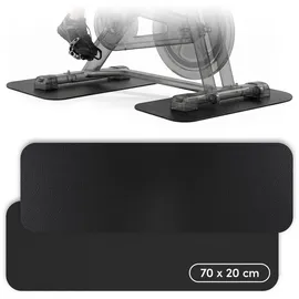 NEOLYMP Bodenschutzmatte Fitnessgerät - rutschfest - stoßdämpfend Größe 70 x 20 cm) in Schwarz Schwarz