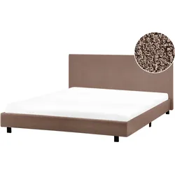 Wasserbett Bouclé ALBI 180 x 200 cm Braun