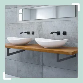 Relaxdays Wandkonsole, 2er Set,