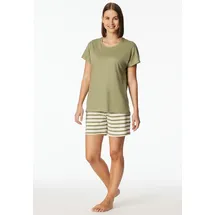 SCHIESSER Shorty Pyjama grün 48