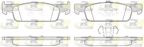 ROADHOUSE Bremsbelagsatz, Scheibenbremse 2154000 Vorderachse für MITSUBISHI SMART RENAULT DACIA