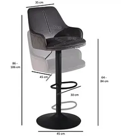 Wohnling Barhocker WL7.006 grau