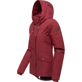 Ragwear Damen, Parka kurzer Mantel warme Winterjacke Parkker Warm YOUMODO Wine Red Gr. XL - XL