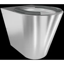 KWC AR T-WC, CAMPUS, Edelstahl, wandhängend, 360x412x500 mm, Sitzbacken, S. bodenlang