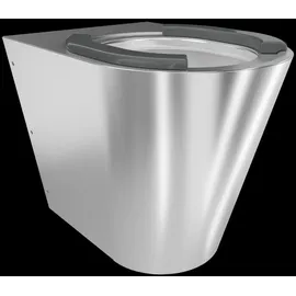KWC AR T-WC, CAMPUS, Edelstahl, wandhängend, 360x412x500 mm, Sitzbacken, S. bodenlang