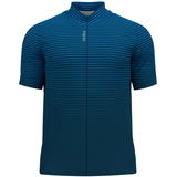 Odlo Herren Essential Imprim Kurzarm-radtrikot - blue wing Teal S