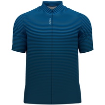 Odlo Herren Essential Imprim Kurzarm-radtrikot - blue wing Teal S