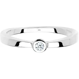 Elli DIAMONDS Ring Women Classic Solitaire with Diamond (0.03 ct) 925 Sterling Silber" 54, mm