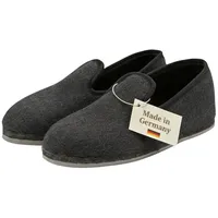 Pantoffelmann Niedertreter Filzhausschuhe Herren Damen DDR Ostalgie Filzpantoffel Hausschuh (1 Paar) Filzpantoffeln, Gästepantoffel besonders leicht schwarz 42 EU
