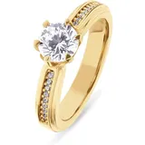 JETTE Ring gold / transparent 57
