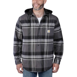Carhartt Jacke Flannel Sherpa-Lined Shirt Jacket 105938 - black - S