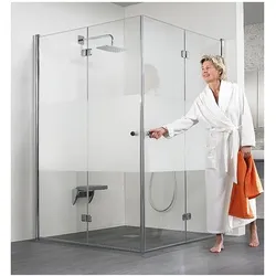 HSK Exklusiv Eckeinstieg mit Drehfalttür, 75x75cm, weiss