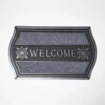 Homescapes Welcome 45 x 75 cm Silber-grau