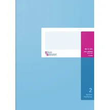 KÖNIG & EBHARDT Notizbuch Geschäftsbuch A4 2 Spalten Kopfleiste 40 Blatt Blau