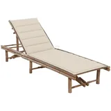 furnicato Sonnenliege 200 x 65 x 87 cm Beige