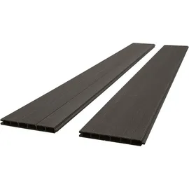 prestige home WPC Sichtschutzzaun Caracas 180 x 900 cm Anthrazit 5 Zaunelemente + 6 Pfosten