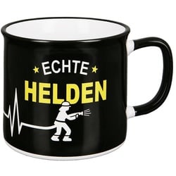 GILDE Sammelfigur GILDE 1 Kaffeebecher Keramik Echte Helden Feuerwehr 320ml Emaille-Design bunt