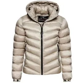 Superdry Damen. Fuji Steppjacke mit Kapuze Pelikan beige 44 - 44