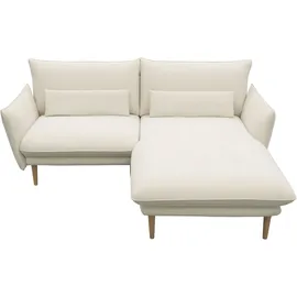 DOMO collection Eckcouch Polyester L-Form 3-Sitzer Beige