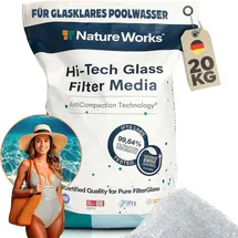nature works teconologìas Nature Works Hi-Tech Glas, Filtermedium, Korngröße 0,6 Ø 1,2 mm, 20 kg)