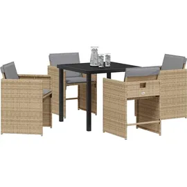 vidaXL Garten Essgruppe 5-tlg. Beige