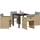 vidaXL Garten Essgruppe 5-tlg. Beige
