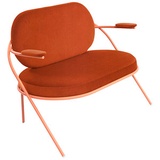 Paperflow meet powered by PAPERFLOW 2-Sitzer Sofa SATURNE rost rosa Kunstleder