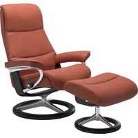 Stressless Stressless® Fußhocker »View«, mit Signature Base,Gestell Schwarz, rot