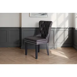 byLIVING Esszimmerstuhl Domino Kunstleder dunkelbraun 2er Set