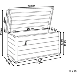 Beliani Aufbewahrungskiste CAMPALTO 60 x 60 x 60 cm 1-tlg. braun