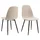 VCM Esszimmerstuhl Celia Polyester beige/schwarz 2er Set