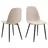 VCM Esszimmerstuhl Celia Polyester beige/schwarz 2er Set