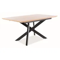 Esstisch Küchentisch 160-200x90cm Eiche schwarz ausziehbar MDF 83794636