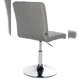 CLP 2er Set Esszimmerstuhl Elvas Stoff I Höhenverstellbar Und 360 Grad Drehbar, Mit Bodenschonern I Wohnzimmerstuhl Mit Gestell In Chromoptik