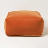 Homescapes Sitzpouf Samt 60 x 27 x 60 cm Orange