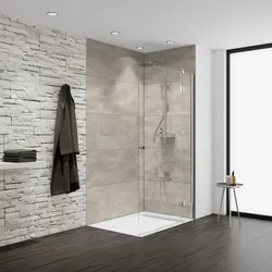 HSK Walk-In Aperto Drehtür 2-teilig, rechts, B: bis 130 cm, H: bis 200 cm 2826500-41-50-R-H200, Duschkabinen, chromoptik